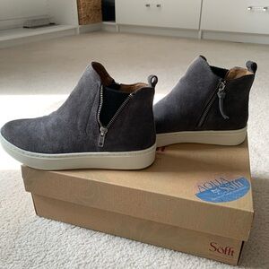 Sofft Gray Suede waterproof women’s sneaker bootie